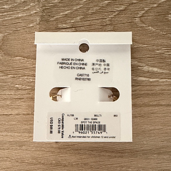 Kate Spade Gold Earrings with Colorful Accents - Picture 3 of 6